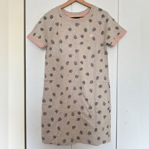 Marc By Marc Jacobs Women Logo Dress French Terry Short Sleeves Gray Sz S NWOT